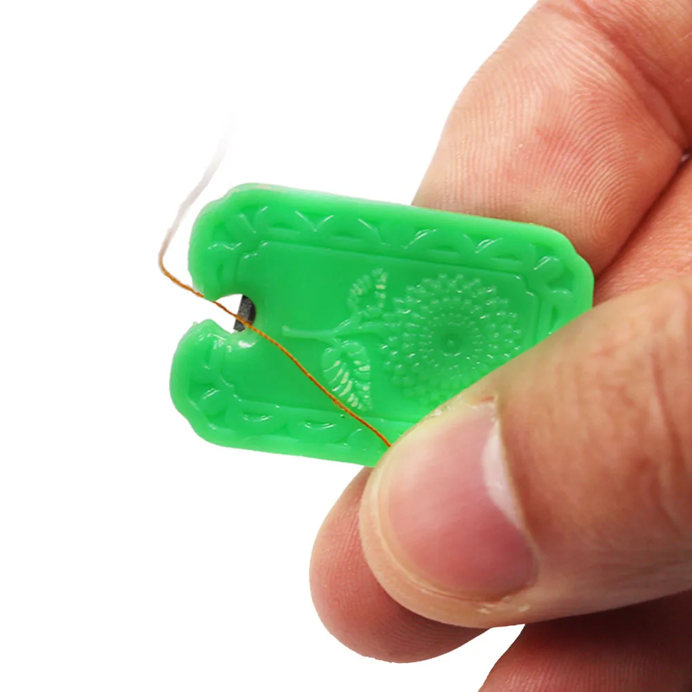 3 шт. пластиковая игла Threader для нитки ручного шитья вставка стежка с резцом резьбы