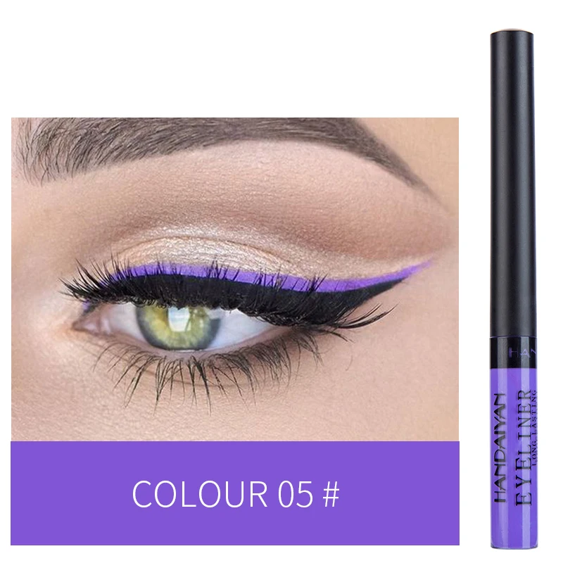 

1 PC HANDAIYAN 12 Color Eyeliner Liquid Eye Cosmetics Waterproof Long Lasting Sexy Charming Eye Liner Pen Eye Makeup