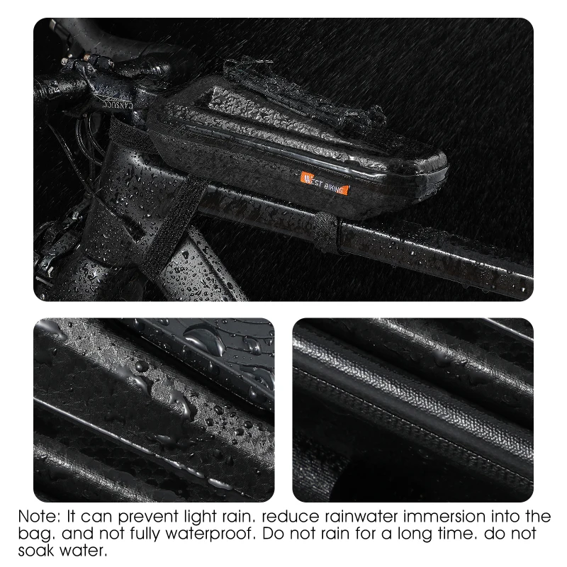 west biking multifunctional bicycle bag with phone holder front frame top tube bag waterproof mtb bike bag cycling accessories free global shipping