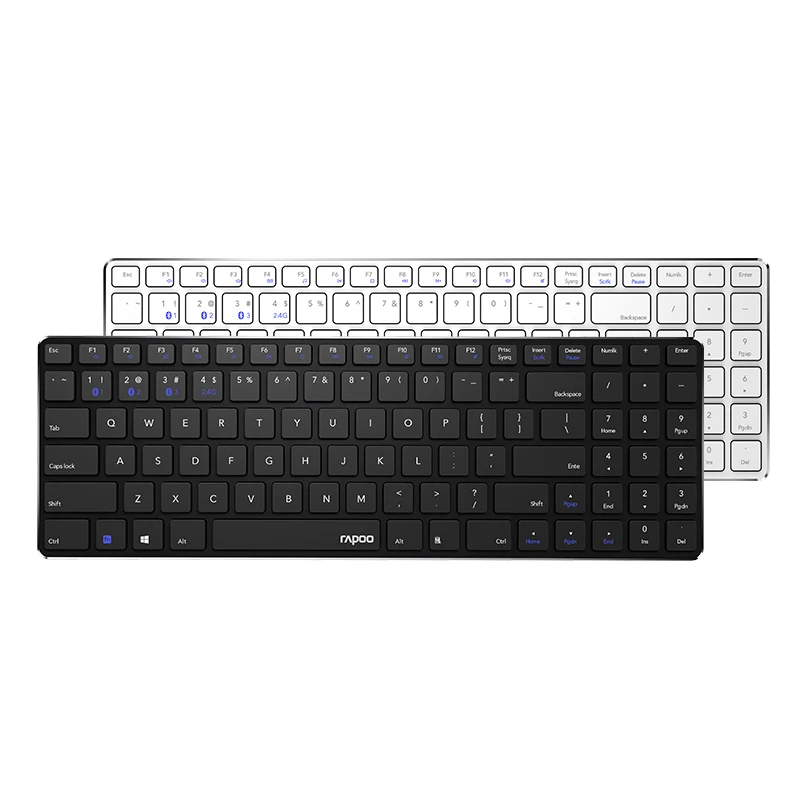 Новый Rapoo E9300 Bluetooth + 2 4G мульти медиа ультра тонкая мини беспроводная клавиатура