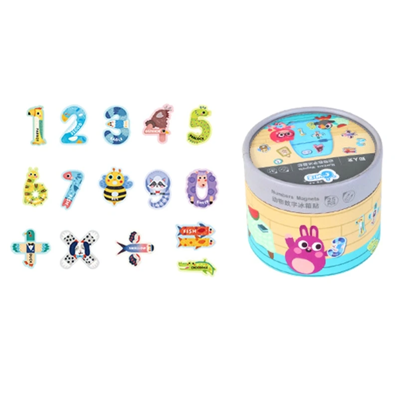 

50LE Cartoon Fridge Magnets Montessori Refrigerator Magnets Preschool Teaching Aid for education Activity Center Kid Gift