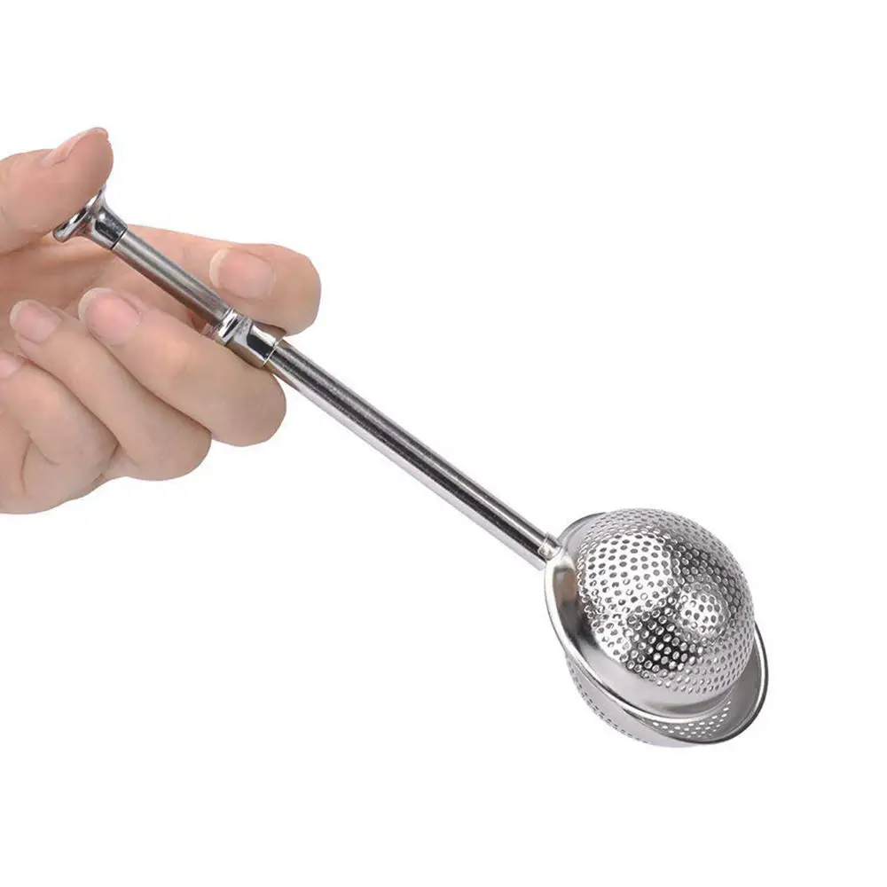 

2 Pcs/Set Mesh Tea Strainer Ball Stainless Steel Tea Infuser Reusable Metal Bag Filter Retractable Tea Strainer Kitchen Tool