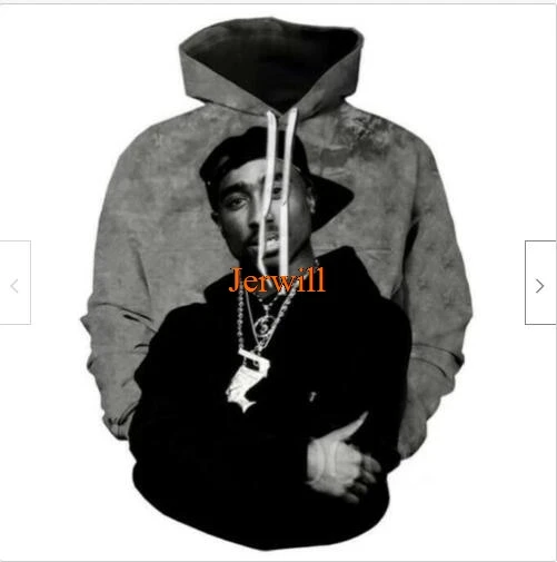 

Fashion WomenMen's Rapper 2Pac Tupac 3D Print Hoodies Sweatshirt Pullover