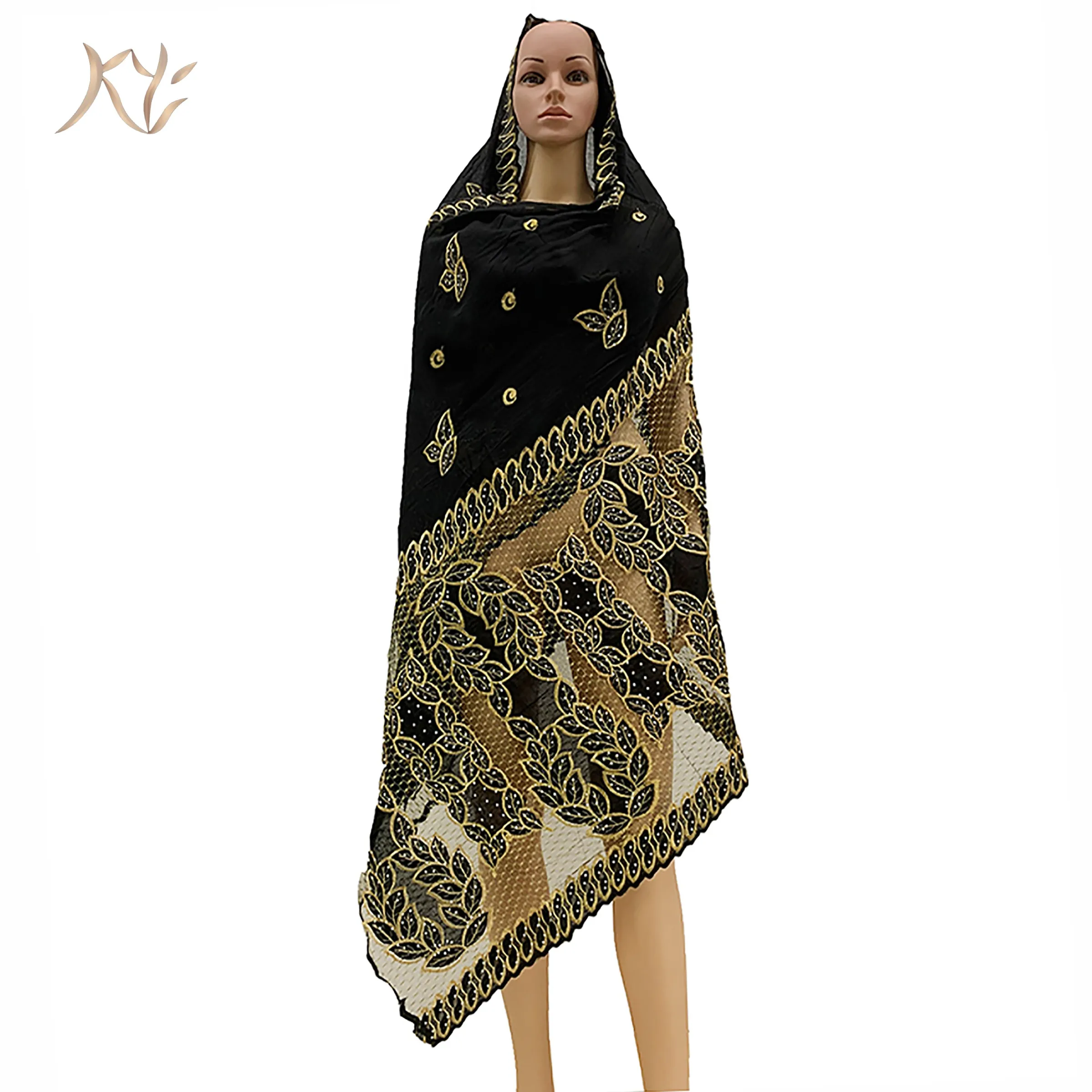 Хорошее качество африканские женские шарфы большой круглый дизайн большая