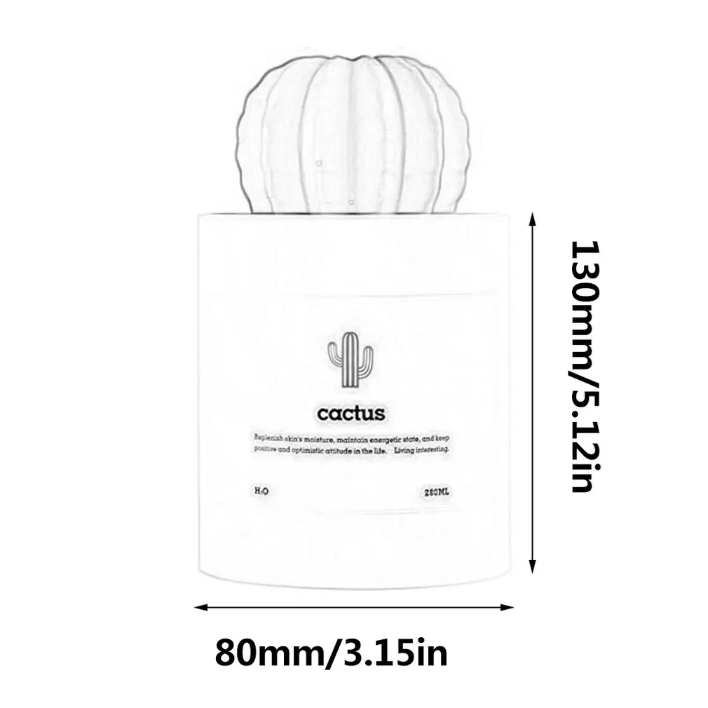 Creative Mini Usb Cactus Humidifier Desktop Ultrasonic Water Purifier Fairy Ball Hydrating | Бытовая техника