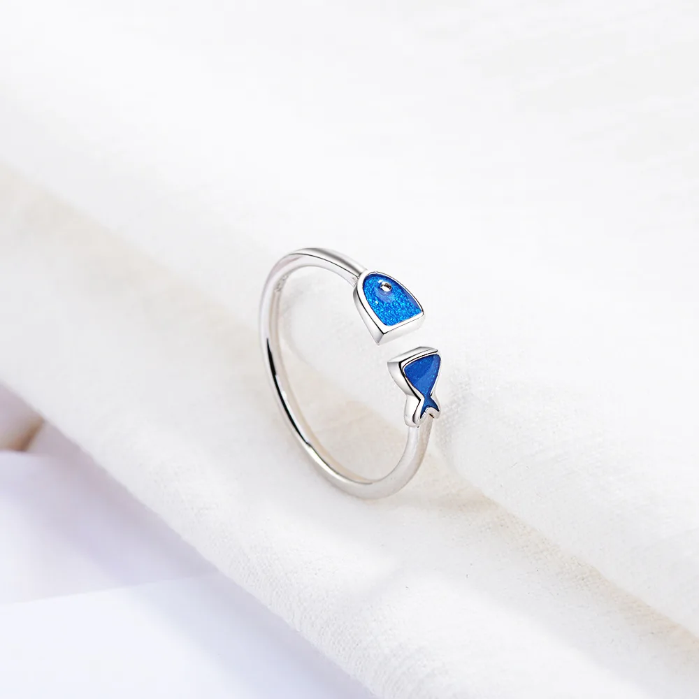 Женские кольца на палец FENGLI серебристые цветные радужные с капающим маслом