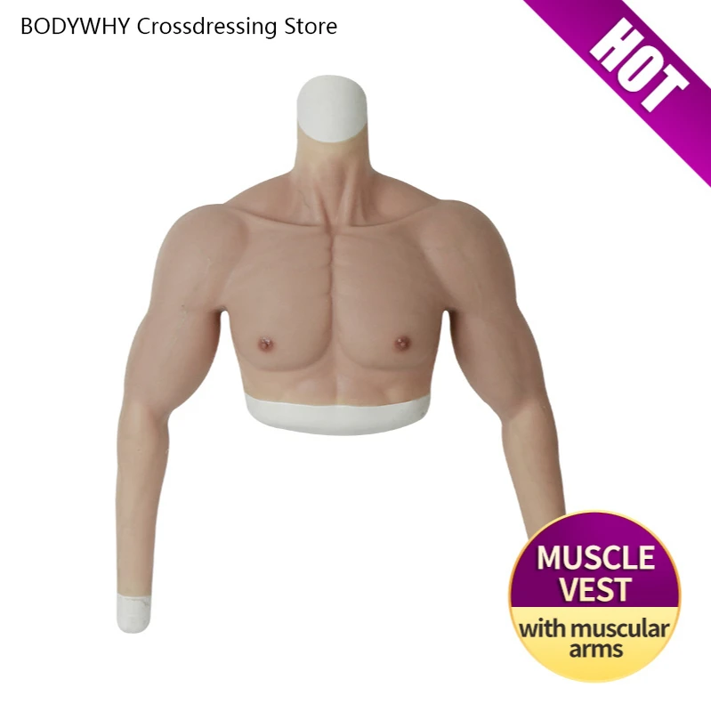 New Realistic Dummy Silicone Fake Muscle Belly Human Body Simulation Muscle Male Fake Belly Role Playing