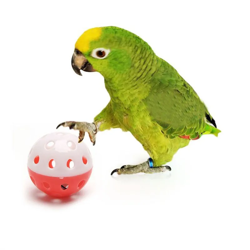 

Pet Parrot Toy Bird Hollow Bell Ball For Parakeet Cockatiel Chew Sound Toys Fun Bird Cage Toys Supplies Random Color