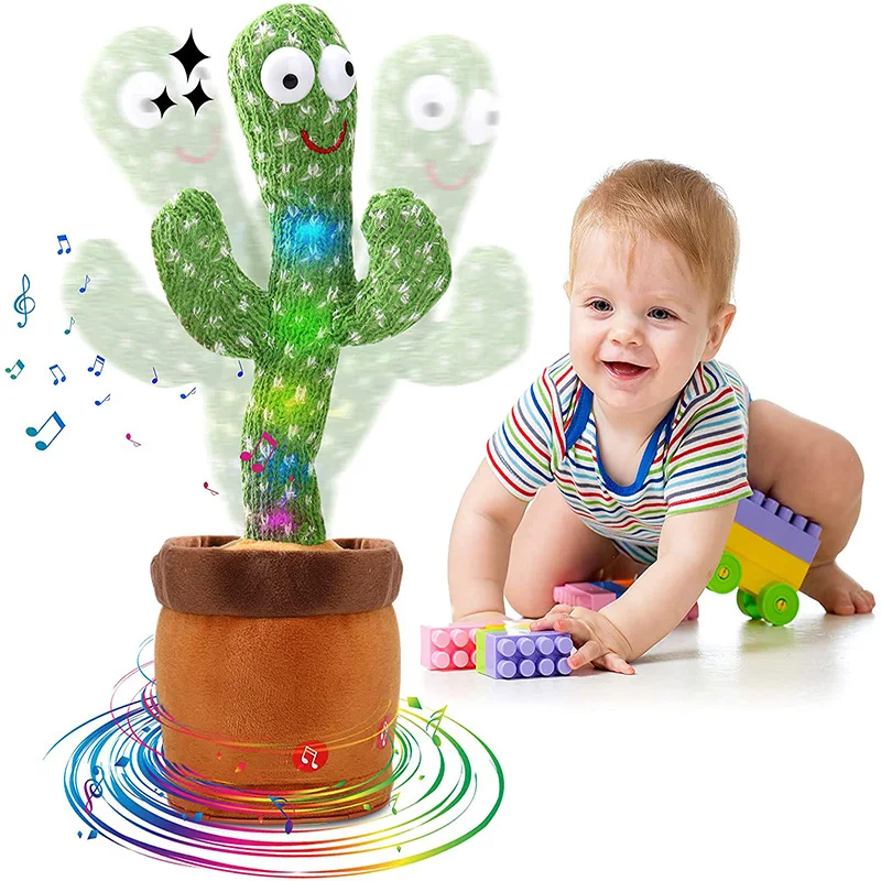 

Cute Dancing Cactus 120 Songs Talking Plush Toy Singing Repeats What You Say Electric Cactus Toys Children Education Toy Gift