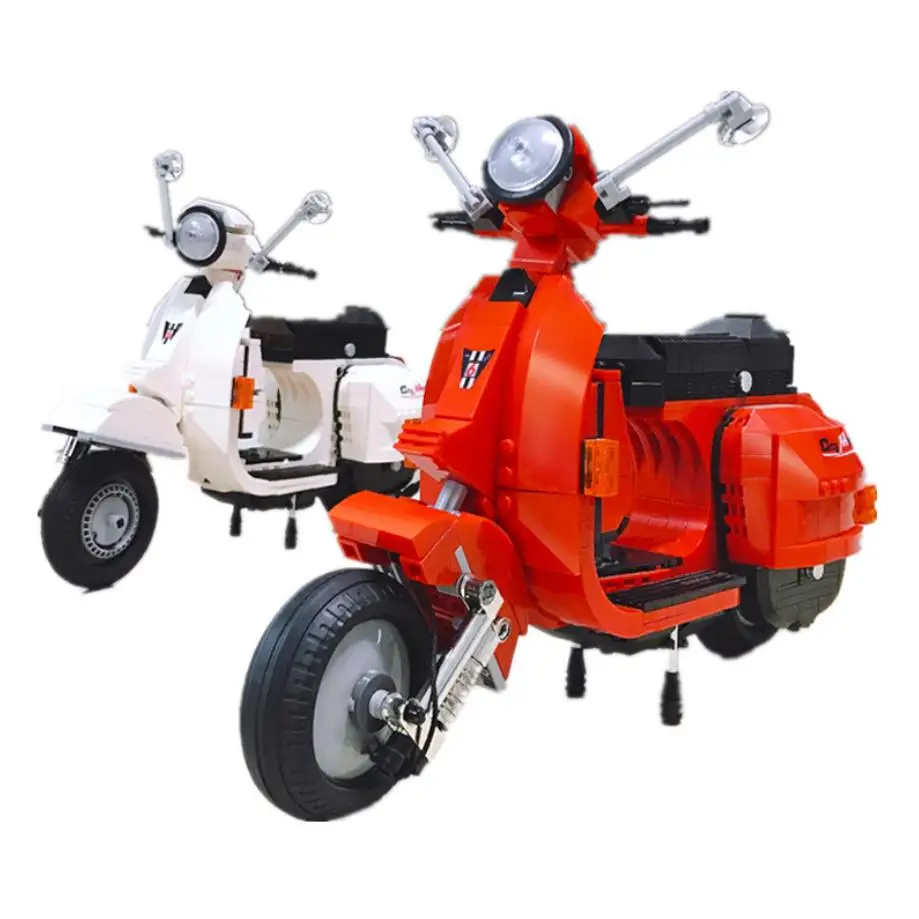 Technics мотоцикл vespa moc строительный блок Сборная модель кирпичи обучающая игрушка