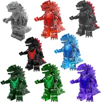 8pcs godzilla movie character building block model nuclear energy lnjection burning monster action figure toys doll child gifts