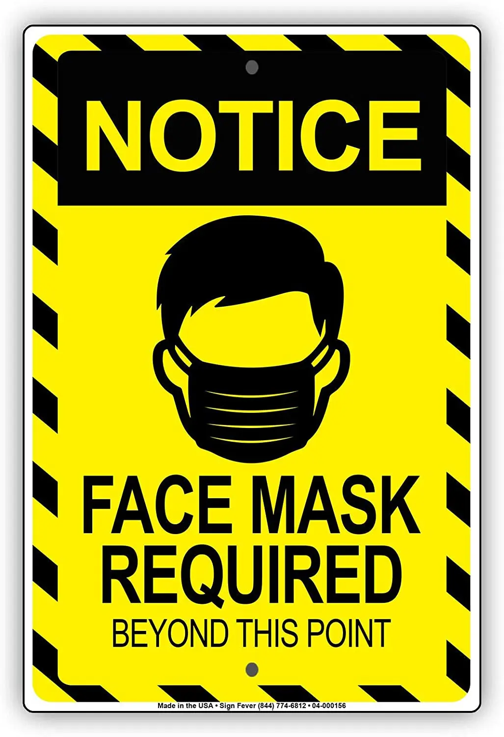 

Afterprints Notice Mask Required Beyond This Point Door Or Window Social Distancing Required Aluminum Metal Sign 12"x8"
