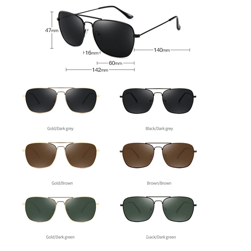 Солнцезащитные очки квадратной формы UV400 женские классические винтажные