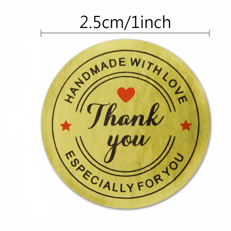 9 видов стилей 500 шт Золотая наклейка спасибо для свадебного украшения