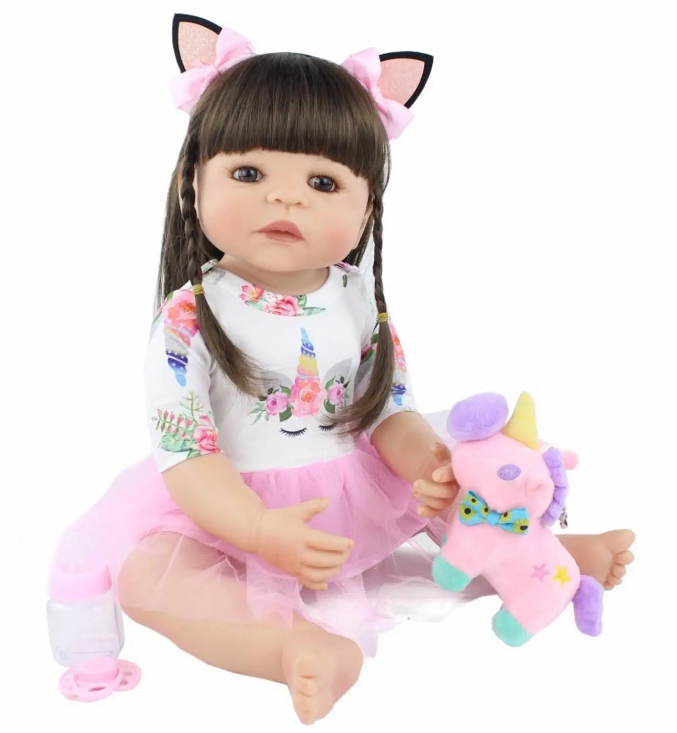 55 см полный Силиконовый Reborn Baby Doll игрушка для девочки новорожденная принцесса малыш живые Младенцы Bebe классический Boneca Bathe детская игрушка для подарка