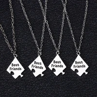 best friend 4 piece set pendant necklace bff friendship letter good necklace mens womens choker jewelry gift