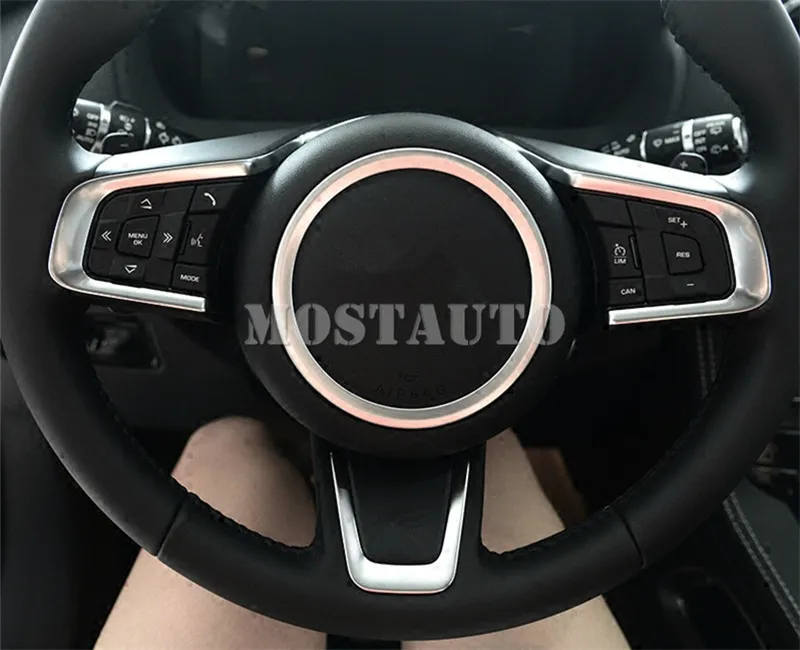 Внутренняя Обложка на руль из АБС пластика с блестками для Jaguar F Pace X761 XE X760 XF X260 1