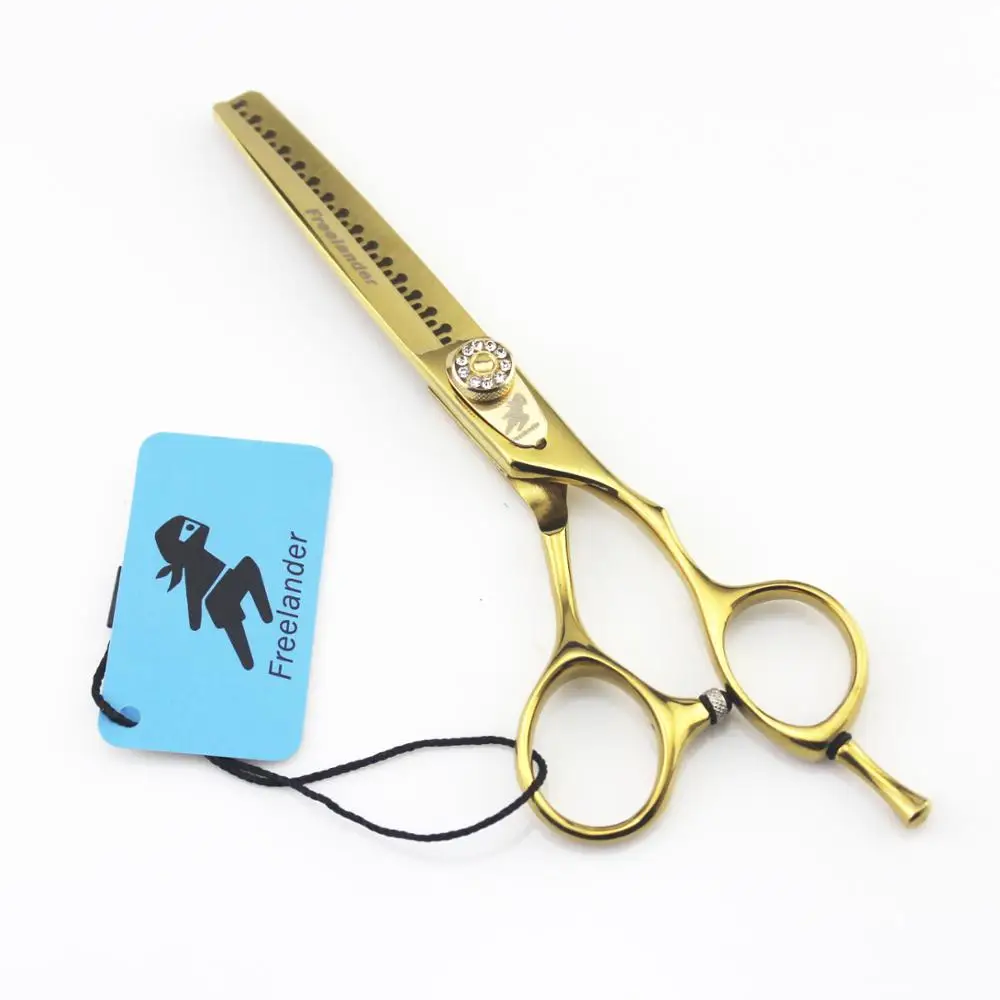 6 дюймов Анти зуб высокого качества золото Парикмахерские ножницы парикмахера