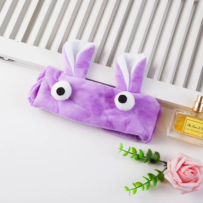 Модная женская зимняя повязка для волос с заячьими ушками и большими глазами