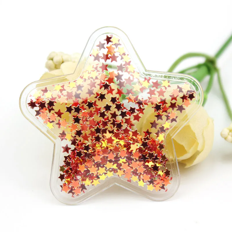 Star-Red 10 шт. ПВХ Звезда Корона Микки Прозрачный Bling bling Сердце течет аппликации для детей BB клип и DIY головные уборы аксессуары - Цвет: Star-Red