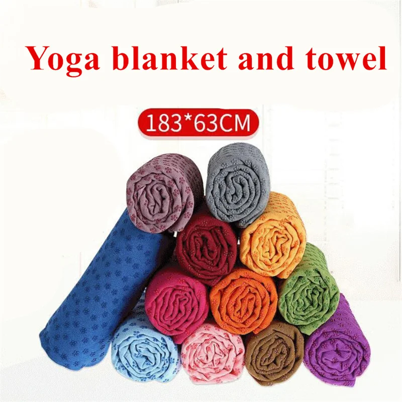 

New 183cm*61cm 72''x24'' Non Slip Yoga Mat Cover Towel Blanket with Free Bag Sport Fitness Exercise Pilates Workout Anti Skid