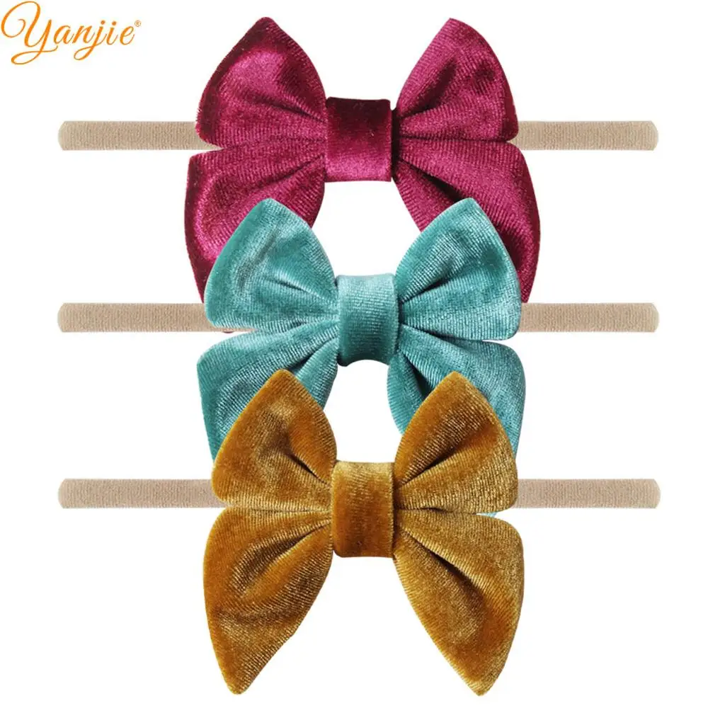 10 шт./лот модные милые Бархатные эластичные нейлоновые повязки для волос 2021