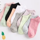 Женские носки PEONFLY, однотонные милые носки, короткие женские носки, тапочки, хлопковые носки с низким вырезом, летние носки-лодочки