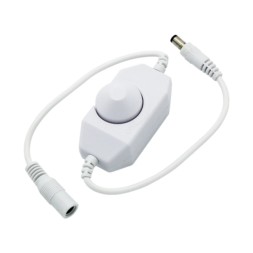 2pcs LED Dimmer Switch Brightness Adjust Controller for Single Color 2835 5050 5730 5630 Strip Light DC 12V 24V Black/White - купить по