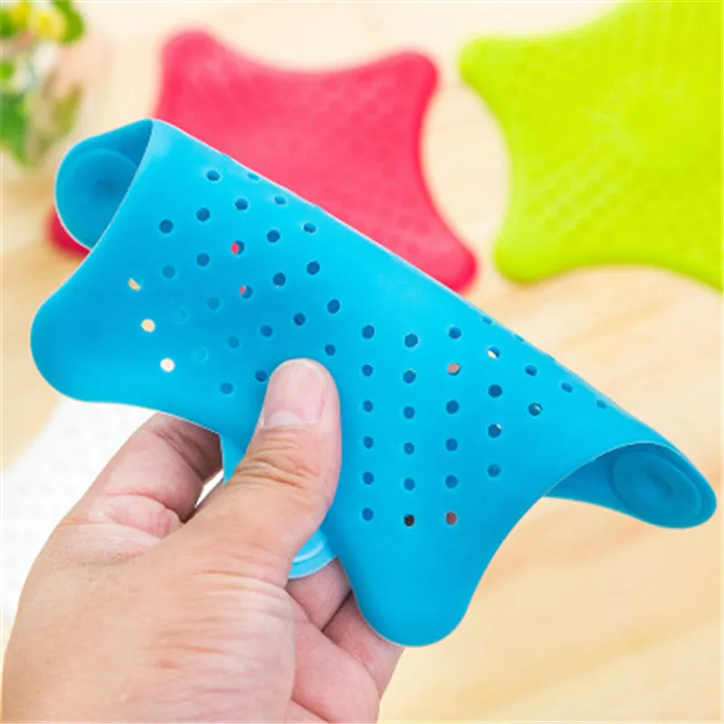 2019 кухонный Силиконовый Фильтр для раковины с пятиконечной звездой фильтр