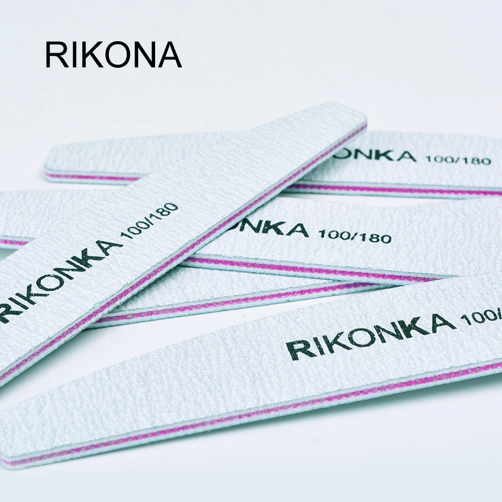 Пилки для ногтей RIKONKA 100/180 5 шт. блочные буферы маникюра/педикюра профессиональные