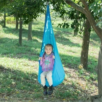 kids pod swing seat nylon garden hammock chair durable portable decor for indoor outdoor fun use with pvc inflatable cushion