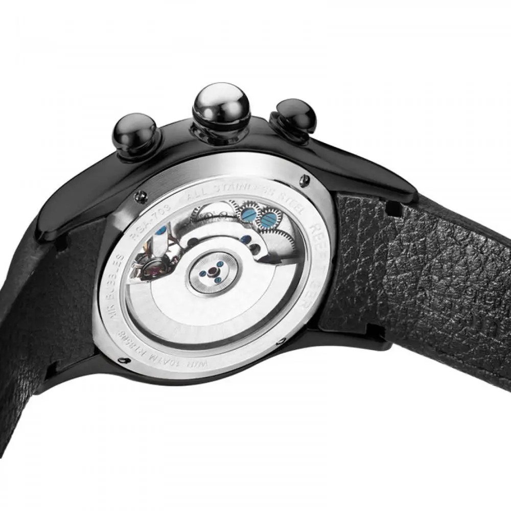 Часы для мужчин мужские автоматические часы Риф Тигр черные роскошные