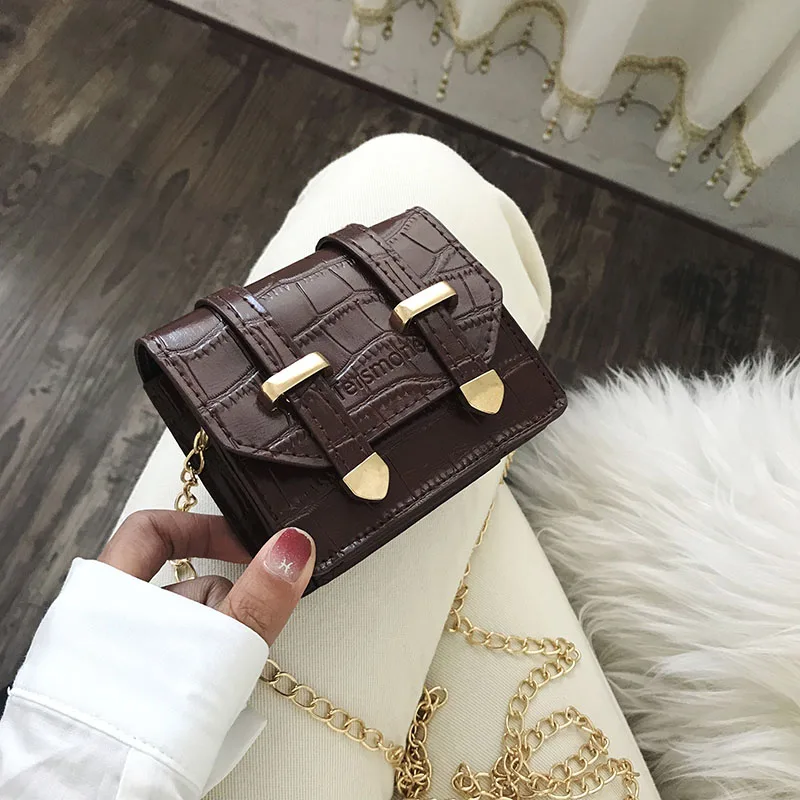 LTBOOS женская сумка с каменным зернистым клапаном Женская мини через плечо