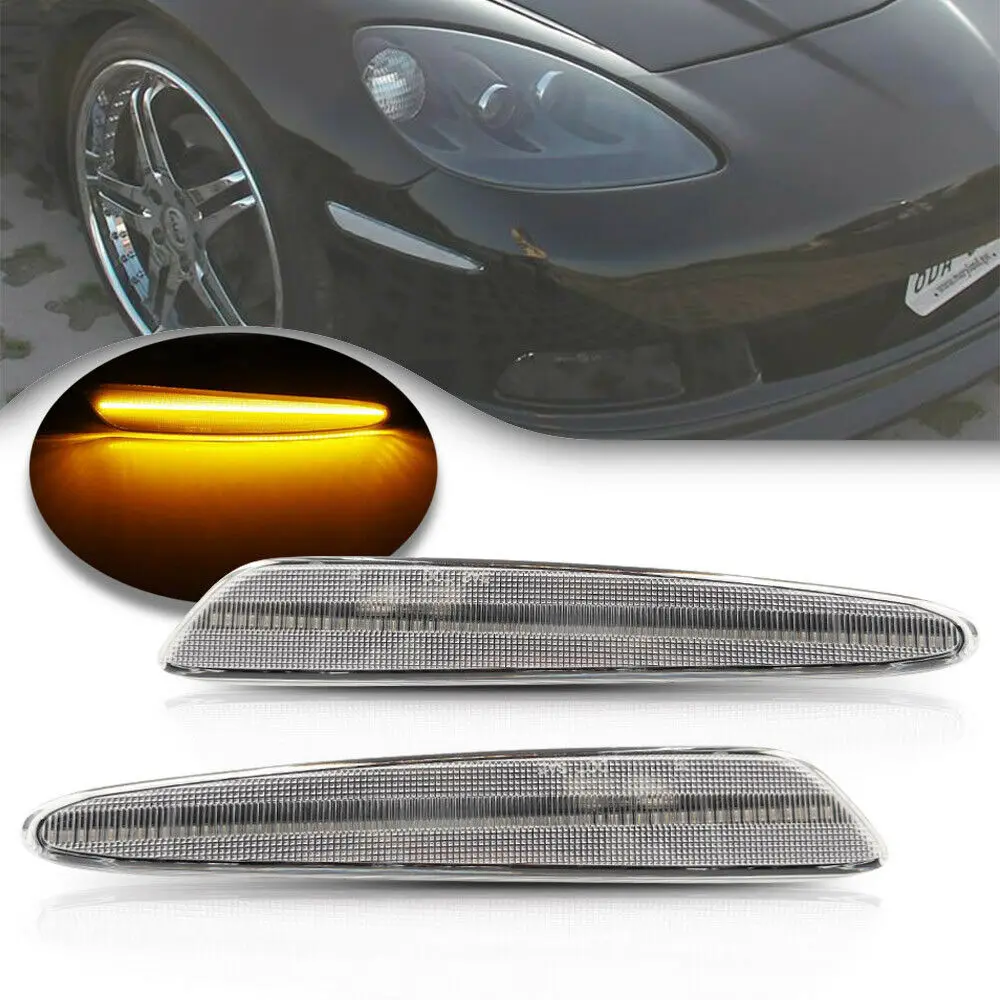 2 шт. передние светодиодные фонари для Chevrolet Corvette C6 2005 2013|Сигнальная лампа| |