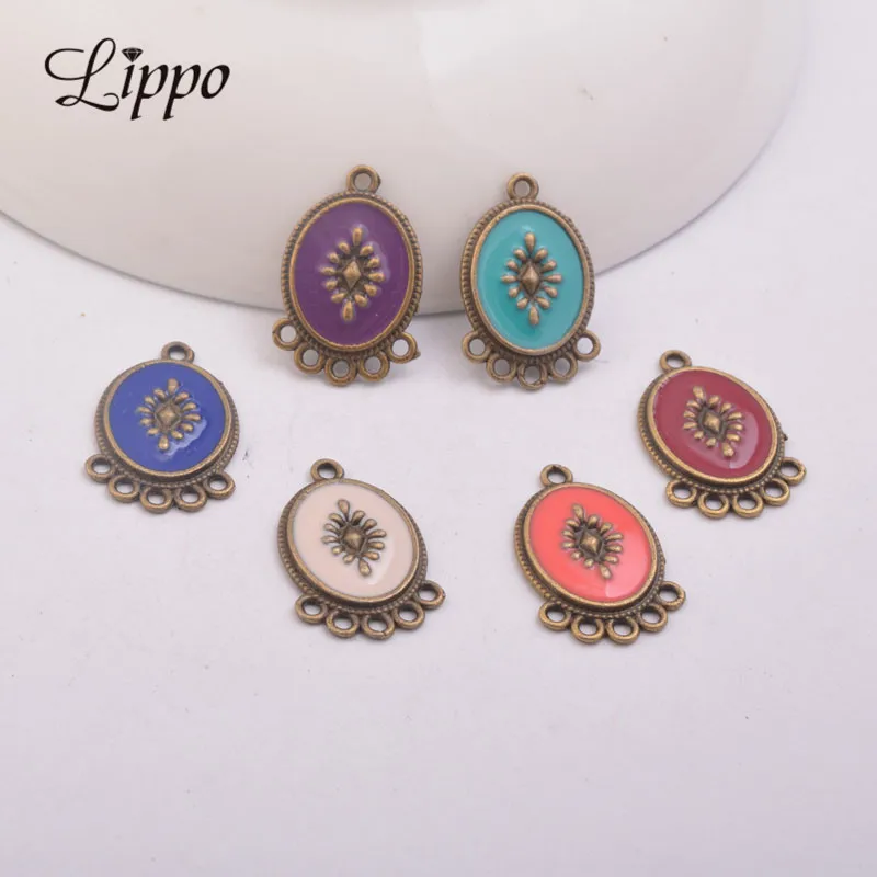 12 шт. разъем для подвесок с несколькими отверстиями сплав античная бронза