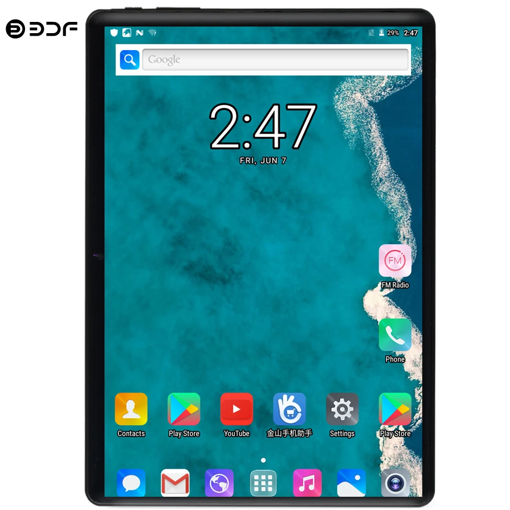 BDF 10 дюймов планшет Android 9,0 Deca Core планшет 8 ГБ ОЗУ 128 Гб ПЗУ WiFi Bluetooth 3g/4G LTE телефонный звонок FDD стеклянный экран планшетный ПК