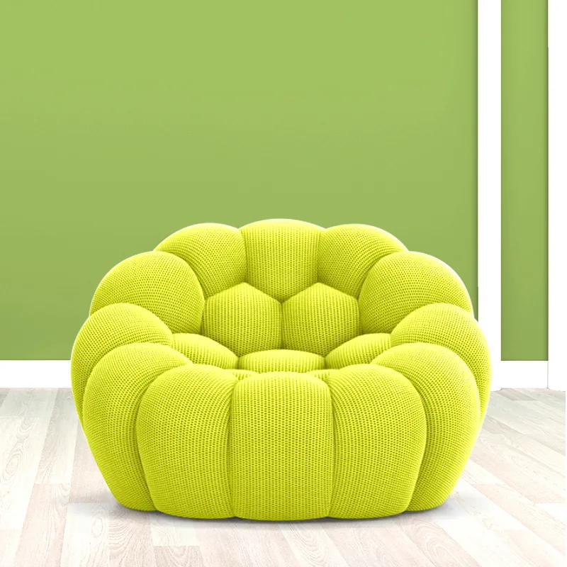 Goedkoop Moderne Art Bubble Stof Single-Zitsbank Stoel Klein Appartement Woonkamer Vrijetijdsbesteding Sofa Eetkamerstoel Creatieve Luie Sofa
