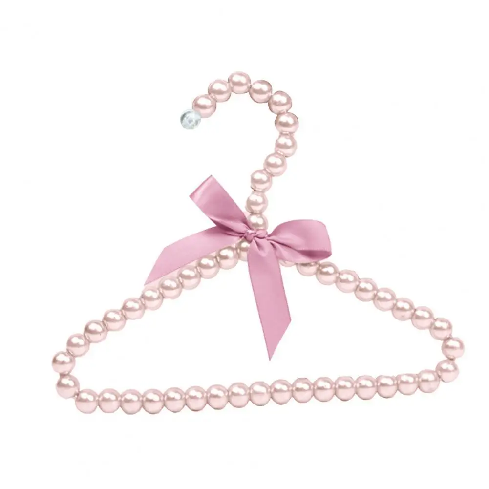 

Clothes Rack Durable Reusable Eco-friendly Bow-knot Small Clothes Rack for Household Faux Pearl Hanger Clothes Hanger