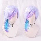 Парик для косплея из натуральных волос с котом и градиентом