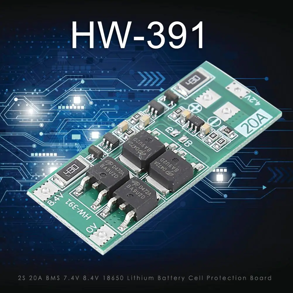 Защитная плата Li Ion модуль зарядного устройства литиевой батареи 2S 20A PCB BMS 18650 Lipo