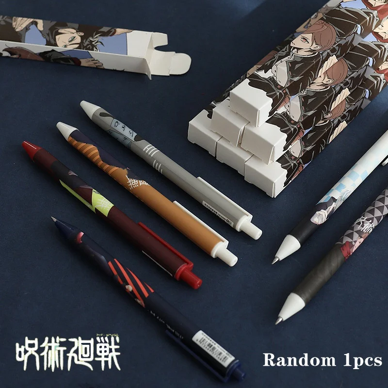 

Random 1pcs Jujutsu Kaisen Press Anime Character Gel Pen 0.5mm Signature Pen for Elementary and Middle School Students