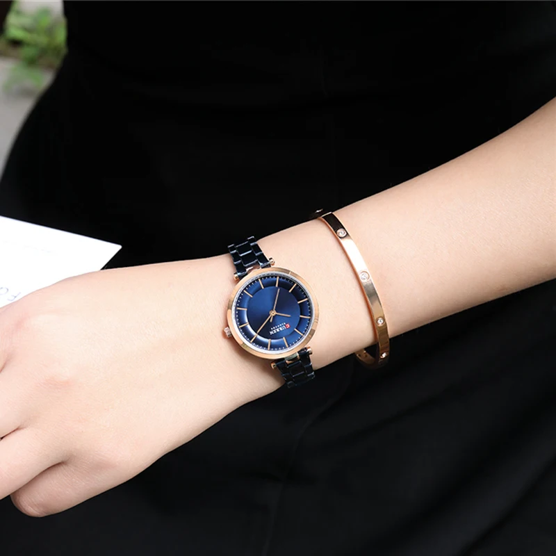 

CURREN Women Watches Stainless Steel Dial Quartz Clock Simple Ladies Wristwatches Elegant wrist Female