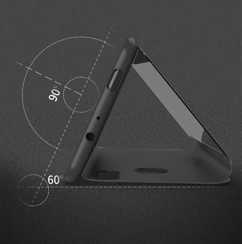 Smart Flip Mirror Case For OPPO F11 Realme 3 Pro Leather Stand Phone A5S A7 A9 RENO Holder | Мобильные телефоны и
