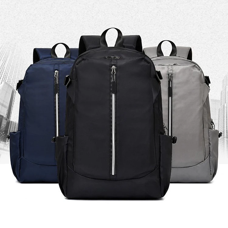 

New Man Backpack Black Blue Simple Youth High Quality Business Bag Oxford Cloth Unisex Backbag Large Capacity For Laptop 2021
