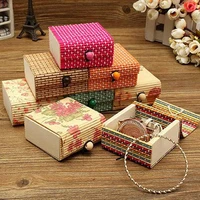 jewelry storage cases bamboo wooden ring necklace earrings case jewelry boxes holder gift 11 colors bamboo jewelry box new 201