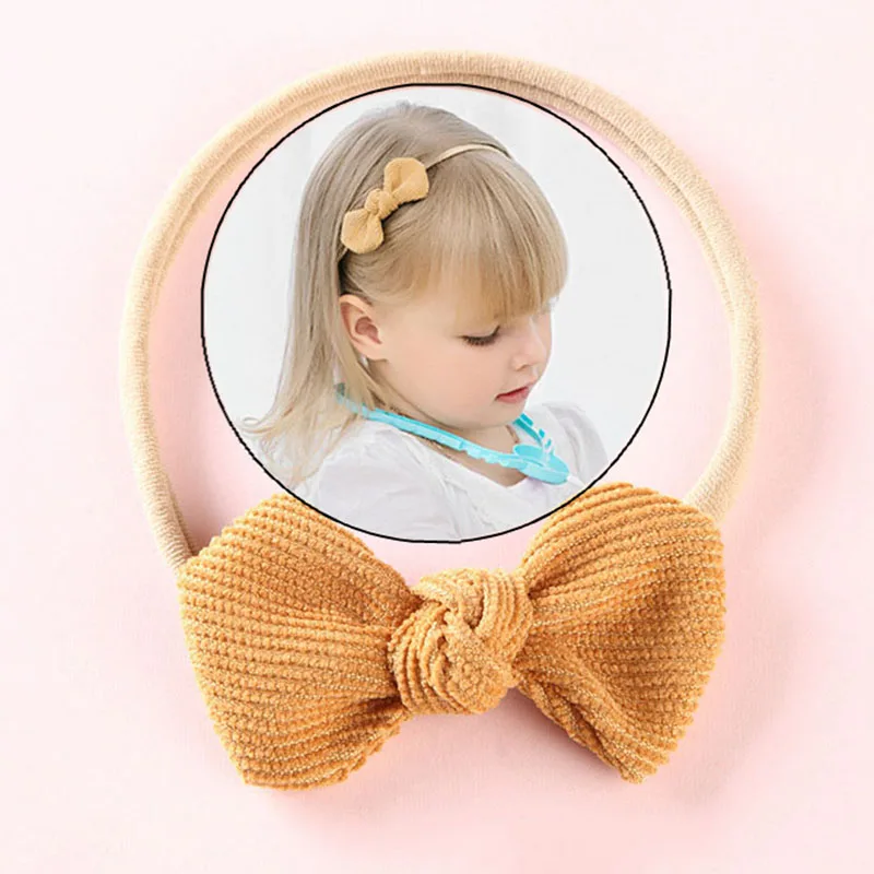 Милые вельветовые банты для волос девочек аксессуары повязки на голову