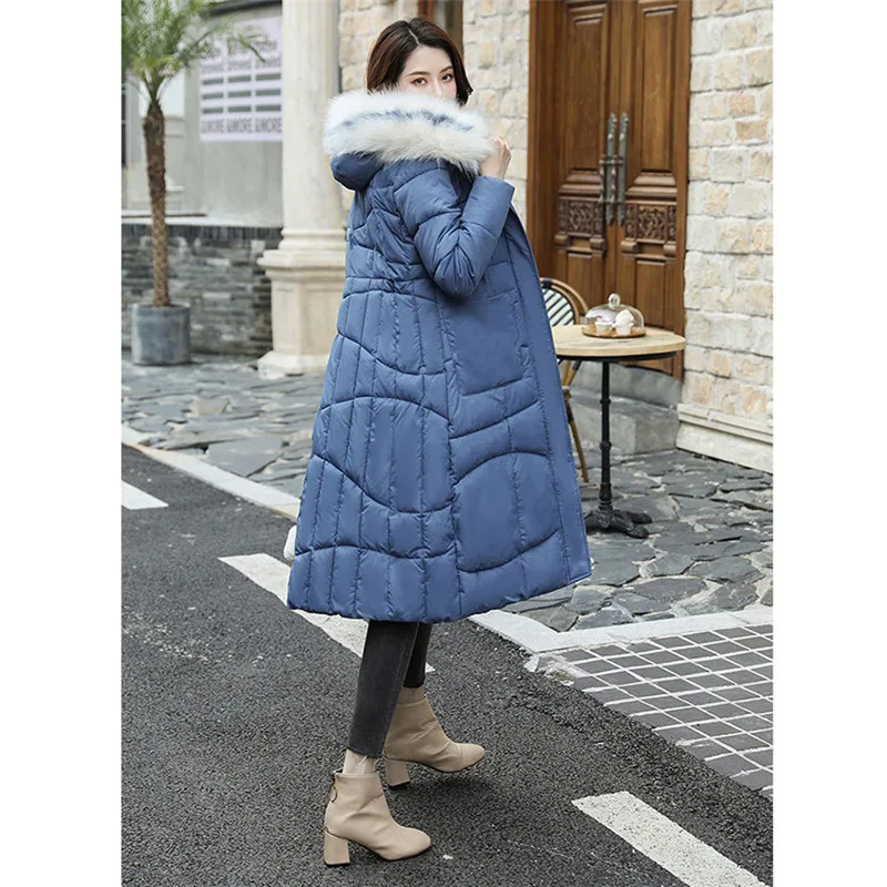 Женская зимняя куртка с капюшоном и меховым воротником | одежда