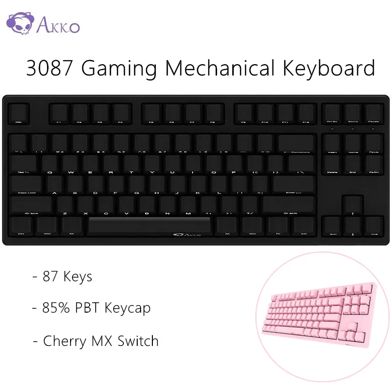 Оригинальная игровая механическая клавиатура AKKO 3087 87 клавиш вишневый