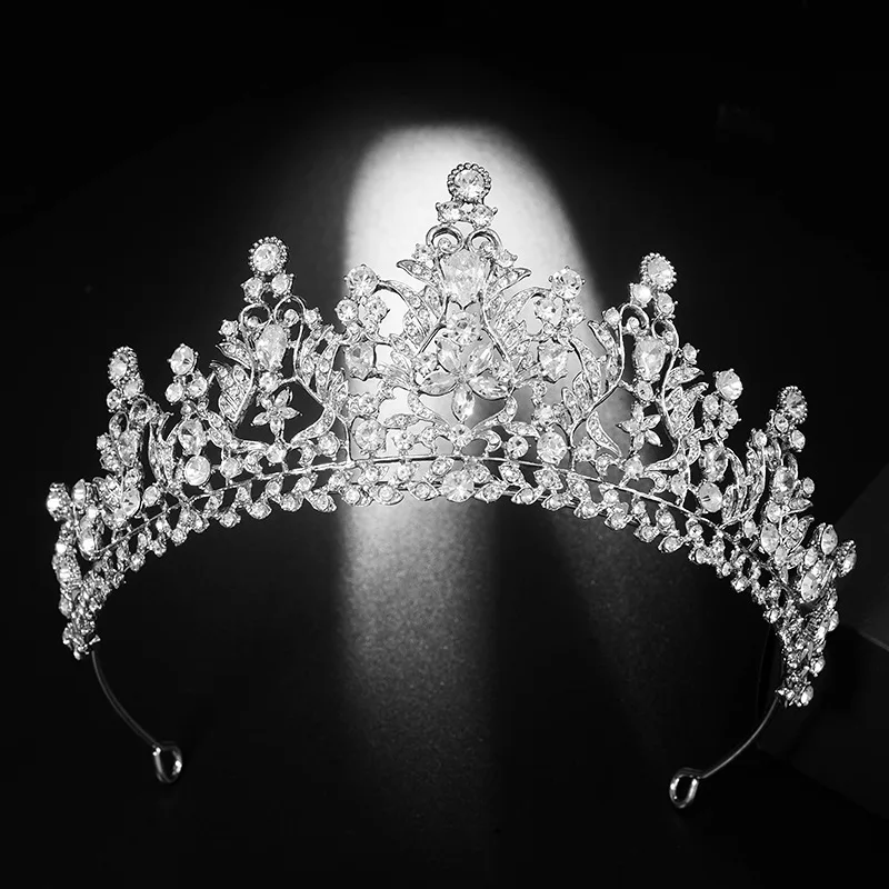 

Bridal Tiaras Crowns Women Queen Crystal Jewelry Rhinestone Baroque Princess Pageant Diadem Vintage Wedding Hair Accessories
