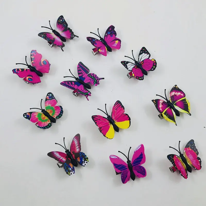 

Fashion Hair Clips 5Pcs Wedding Bridal 3D Butterfly Festival Party Hairpin Accessory
